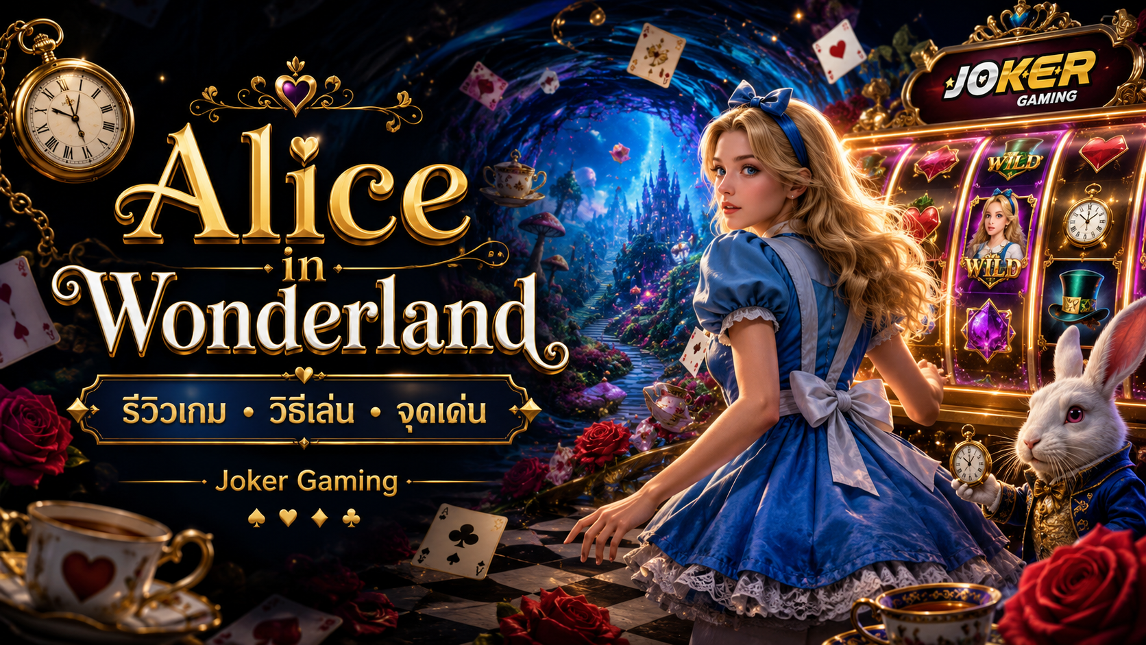 ภาพรีวิวเกม Alice in Wonderland บน Joker Gaming