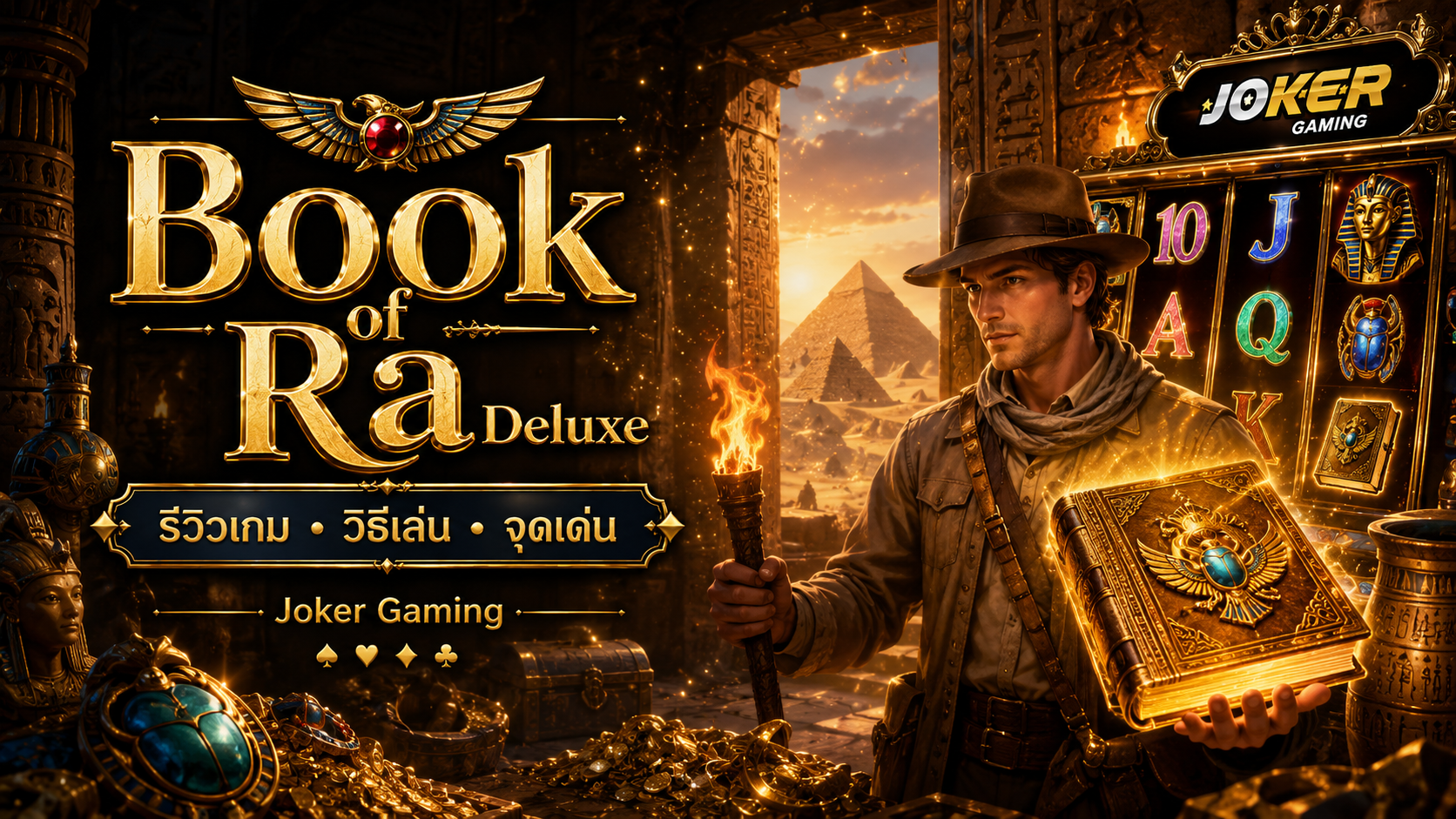 ภาพรีวิวเกม Book of Ra Deluxe บน Joker Gaming