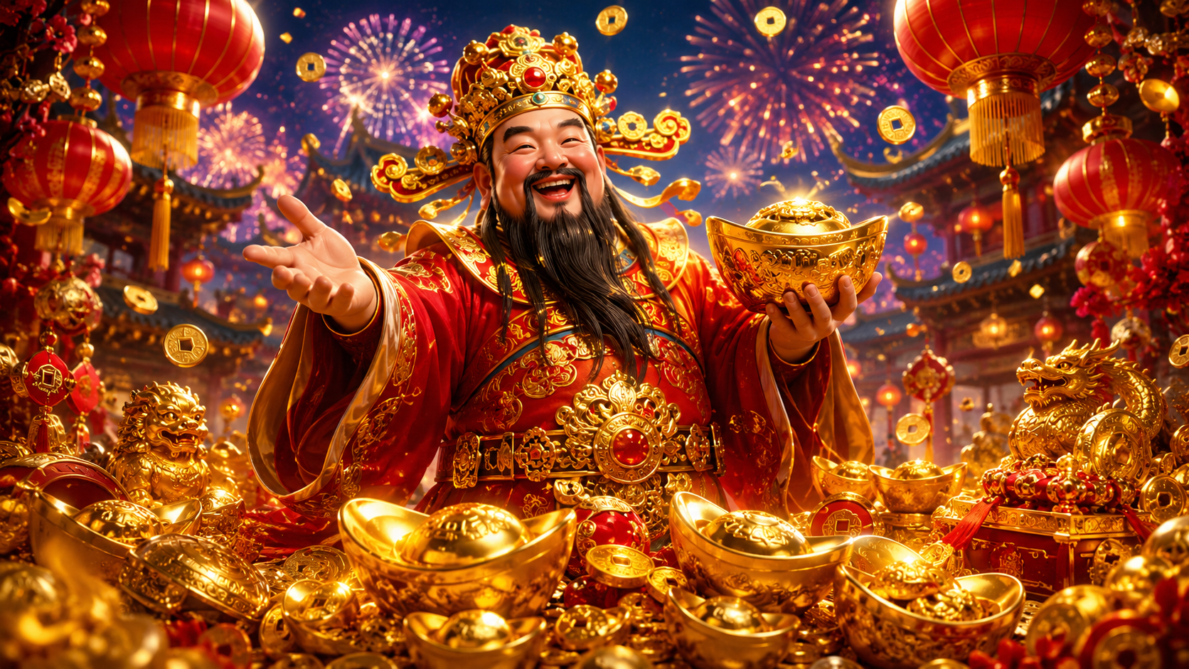 ภาพรีวิวเกม Caishen Riches บน Joker Gaming