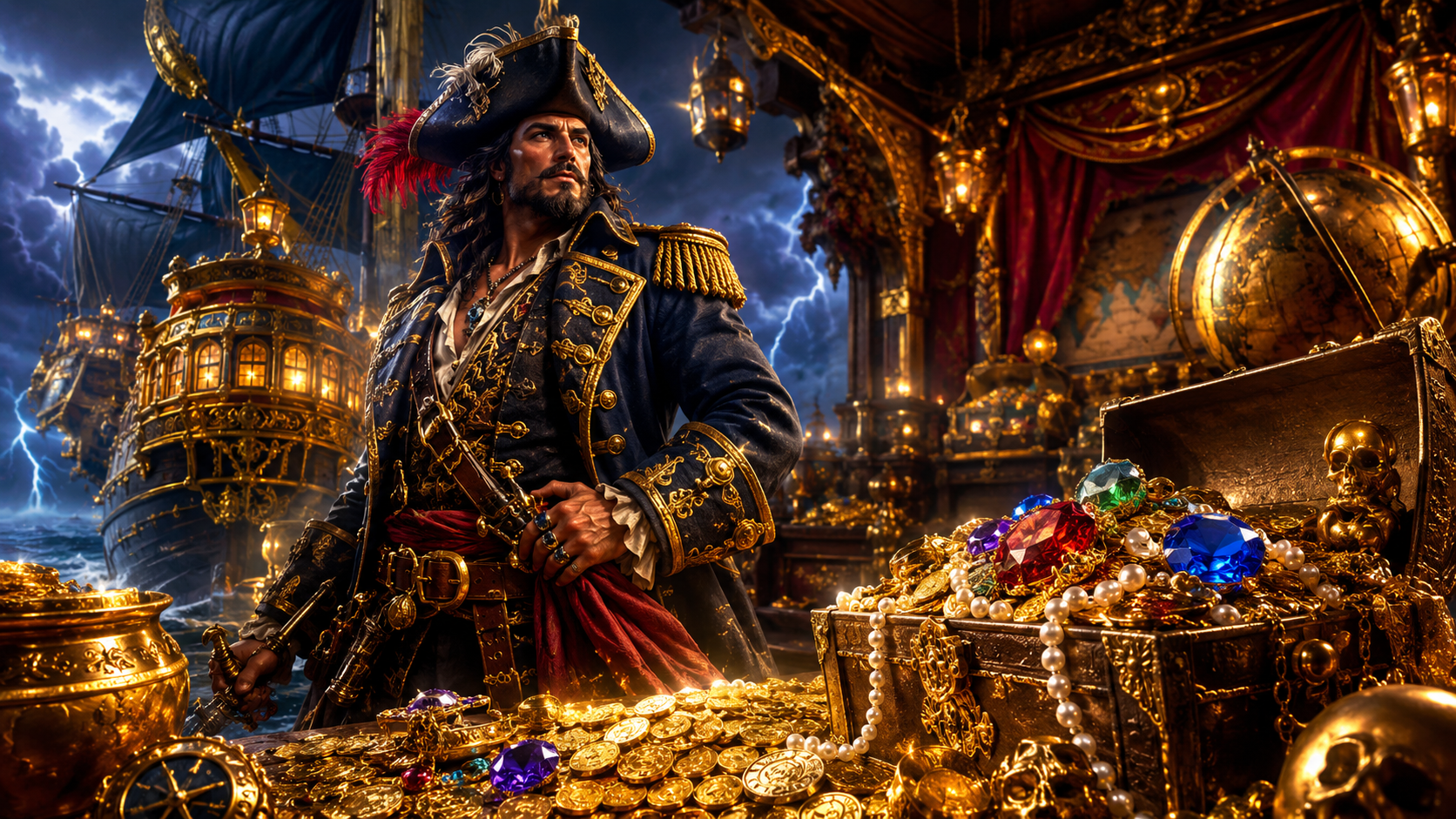 ภาพรีวิวเกม Captain's Treasure Pro บน Joker Gaming