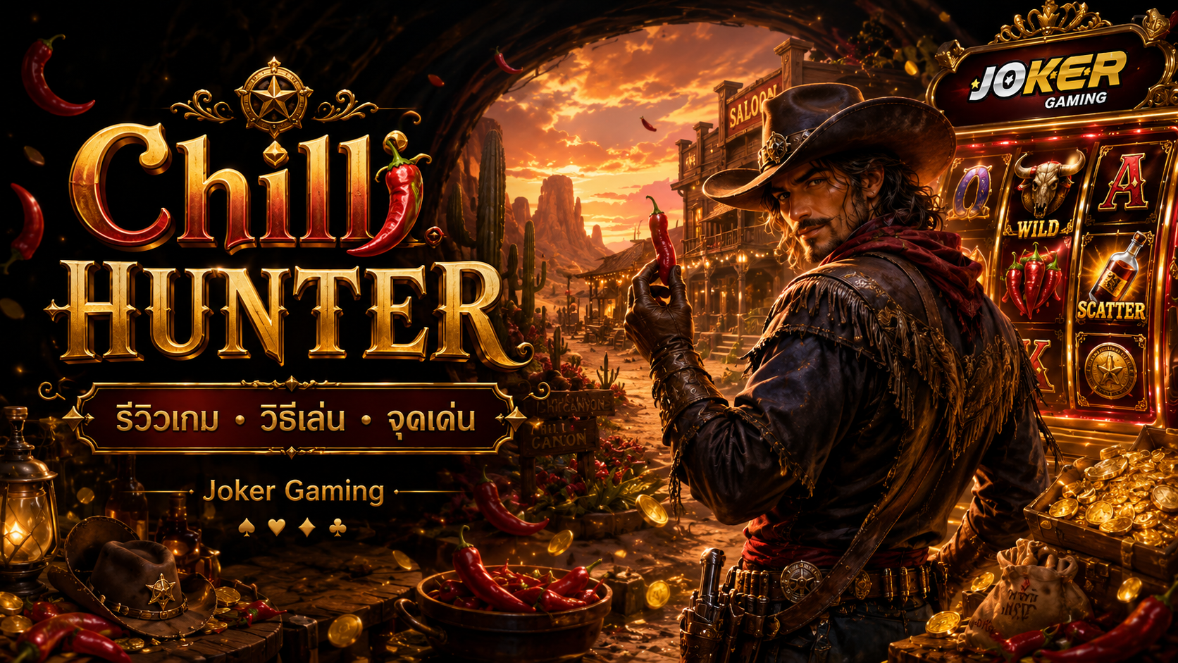 ภาพรีวิวเกม Chilli Hunter บน Joker Gaming
