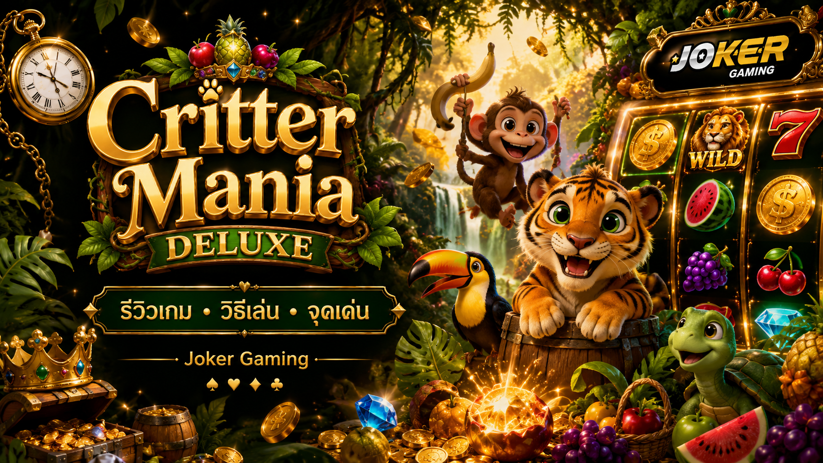 ภาพรีวิวเกม Critter Mania Deluxe บน Joker Gaming