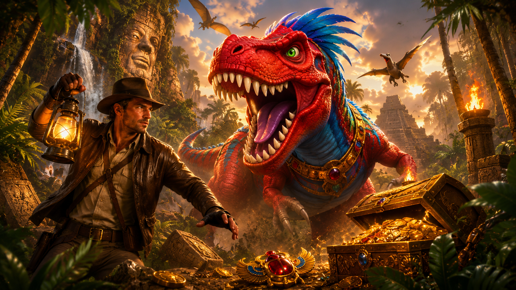 ภาพรีวิวเกม Dinosaurs Hunter T-Rex Awaken บน Joker Gaming