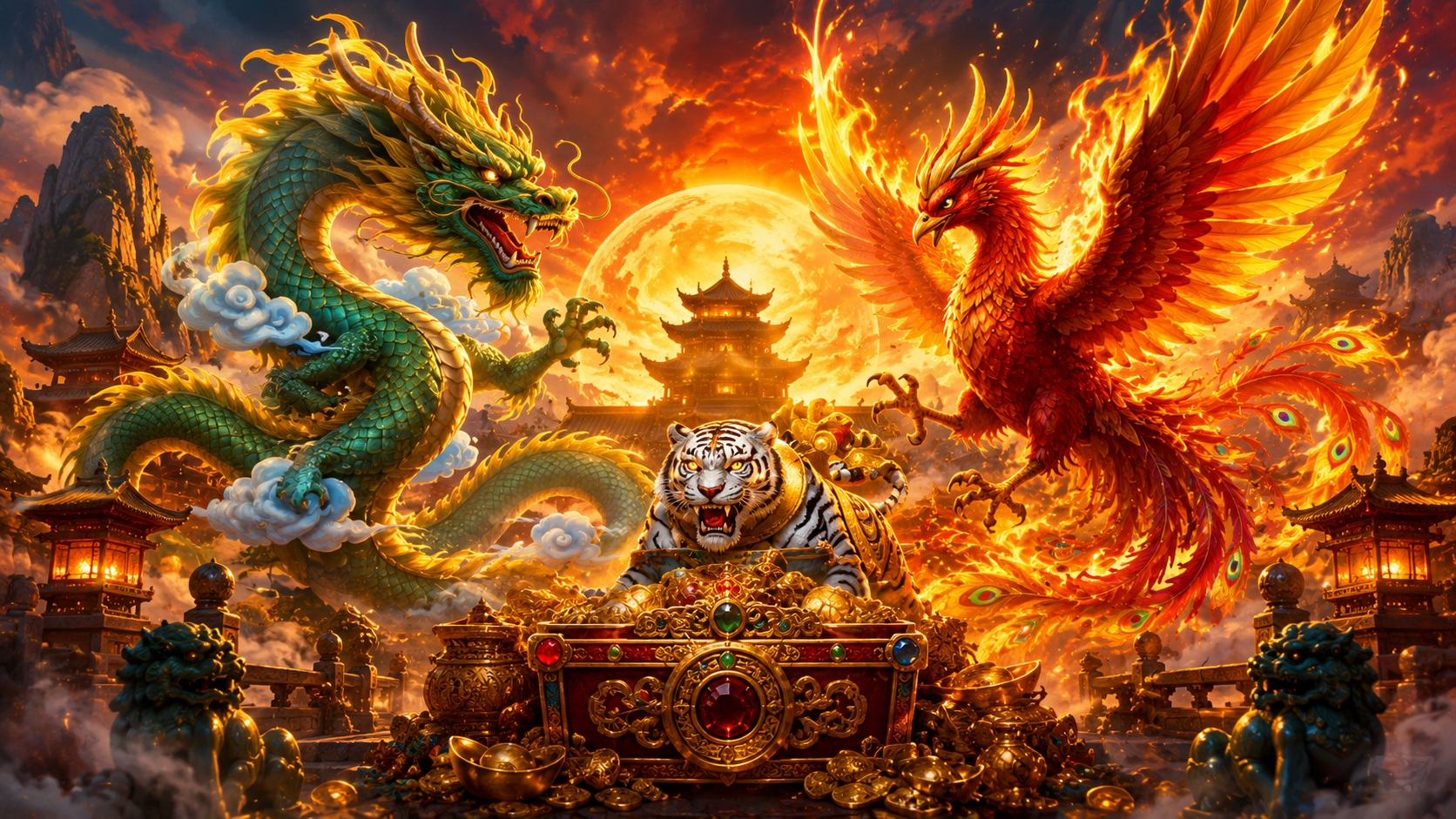 ภาพรีวิวเกม Dragon Phoenix บน Joker Gaming
