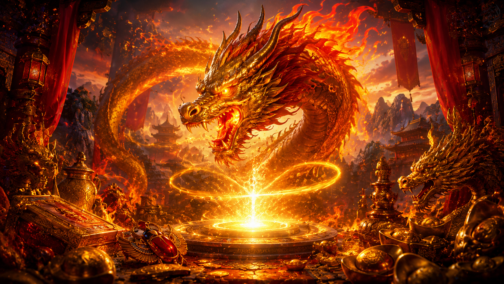 ภาพรีวิวเกม Dragon Power Flame บน Joker Gaming