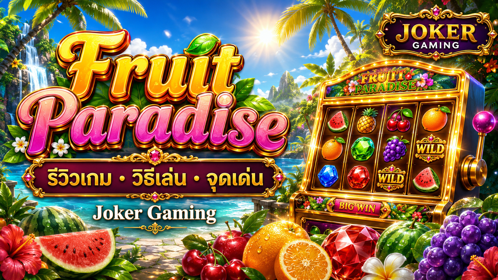 ภาพรีวิวเกม Fruit Paradise บน Joker Gaming