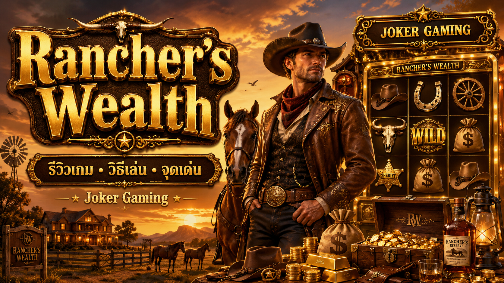 ภาพรีวิวเกม Rancher's Wealth บน Joker Gaming