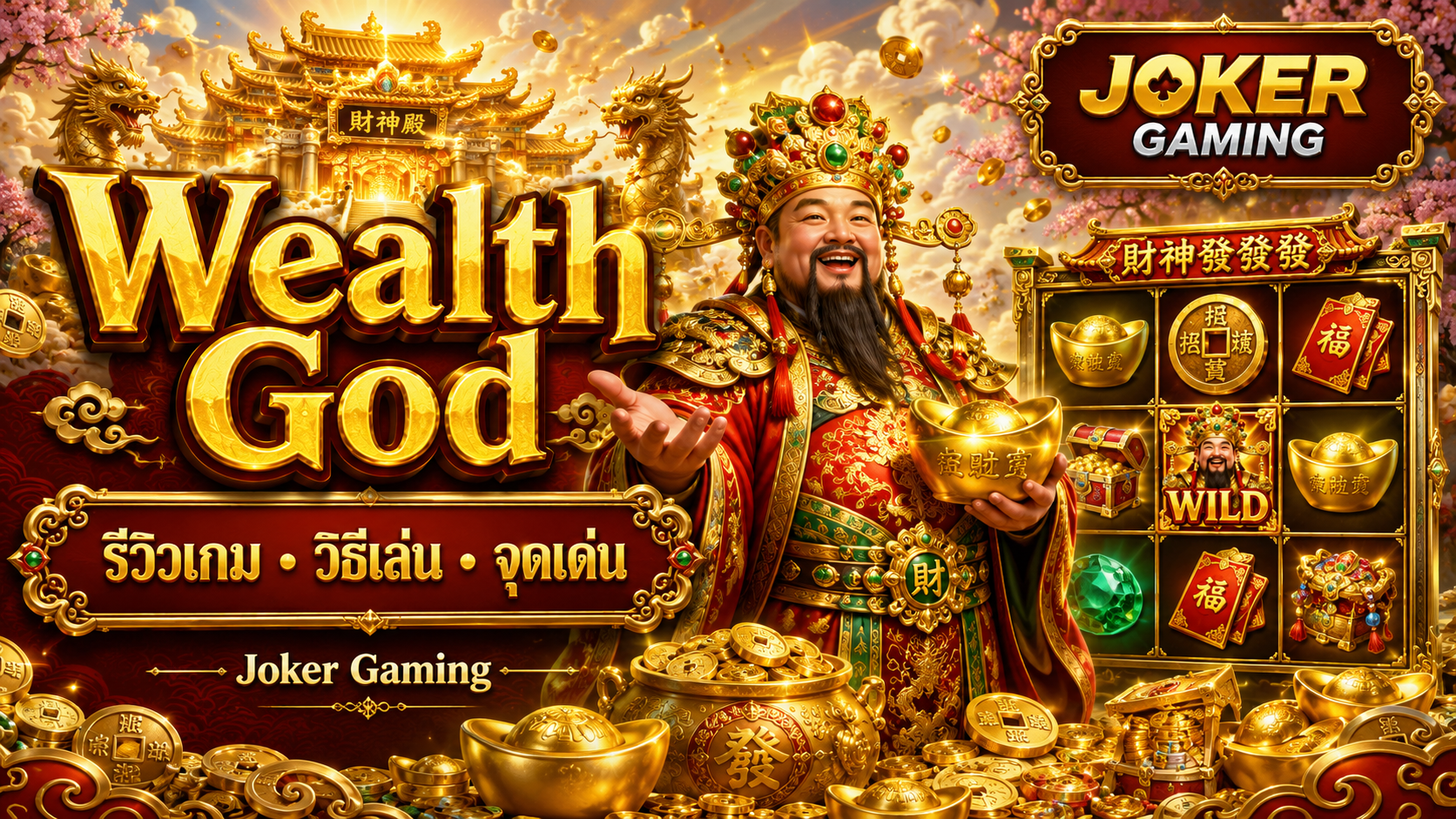 ภาพรีวิวเกม Wealth God บน Joker Gaming